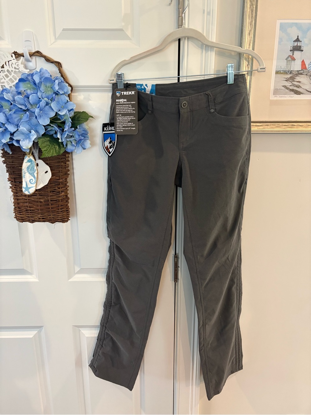 Kuhl Women's Charcoal Straight-Leg Trekker Pants